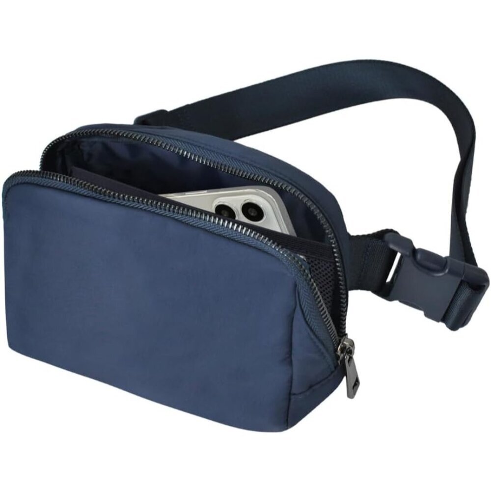 Navy Mini Belt Bag for Women - Crossbody, Waist & Shoulder Style, Water-Resistan